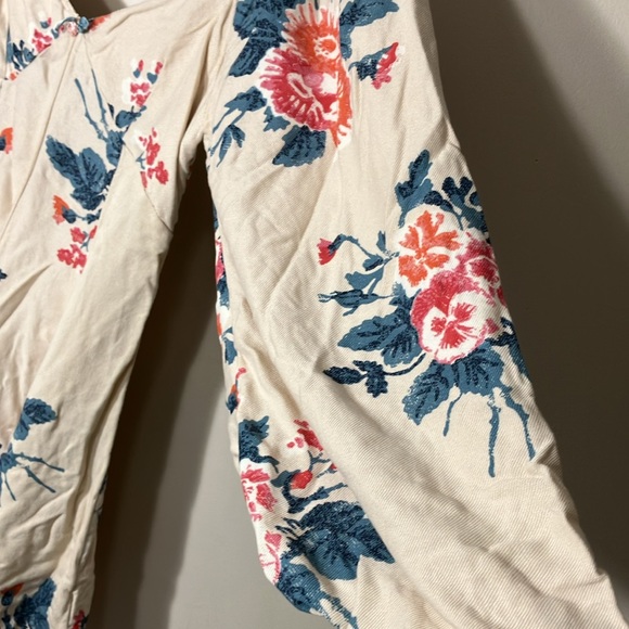 Free People Francesca mini dress size XS seersucker rosette - Picture 6 of 9